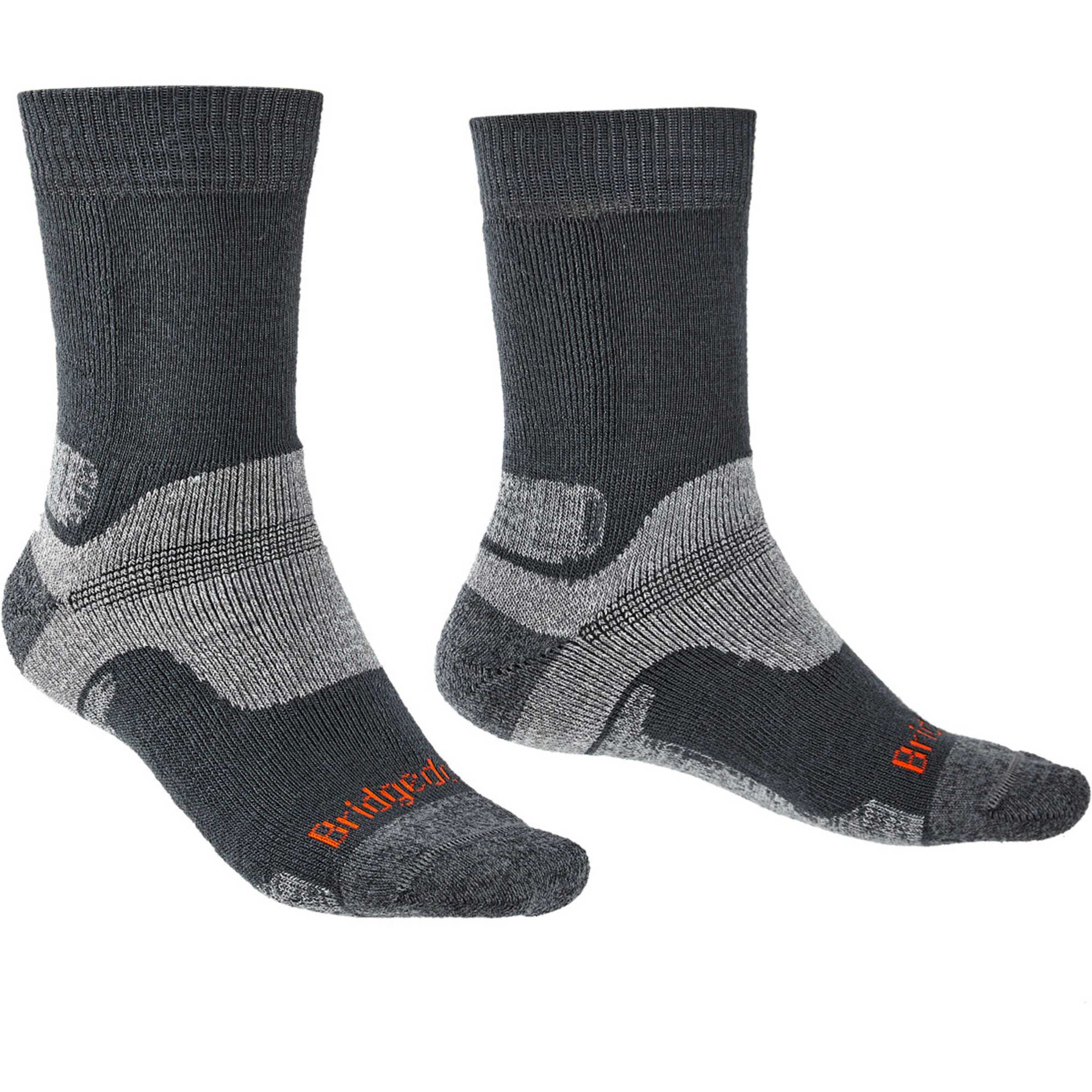 Bridgedale Hike MW Herren Wandersocken grau Größe 36 Trekking Widerstandsfähig Merinowolle
