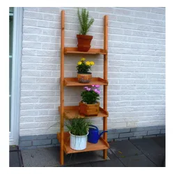 Blumenleiter Engels 58 x 46 x 177 cm - Blumenständer aus Kiefer/Fichte - Blumenregal für Garten & Balkon - Blumenstand zum bepflanzen