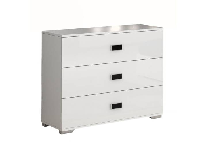 Commode 3 tiroirs laquée blanche