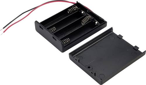 TRU COMPONENTS SBH441A Batteriehalter 4x Micro (AAA) Kabel