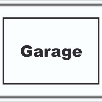 HB-Druck Garage Schild mit Text Auto Stellplatz waagerecht A4 Rückseite selbstklebend