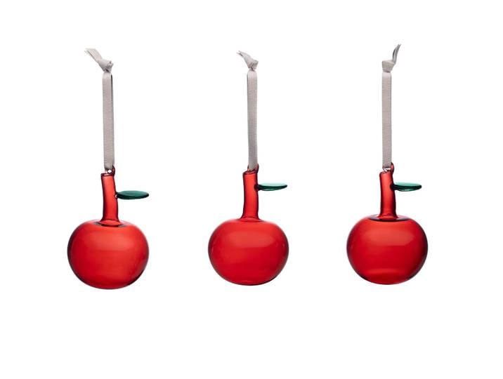 Iittala Pommes en verre Iittala Lot de 3 Rouge