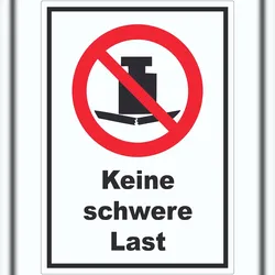 HB-Druck Keine schwere Last Aufkleber A7 (74x105mm)
