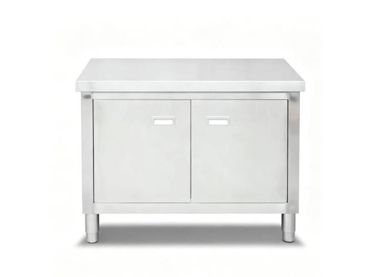 YPIOUREN Edelstahl Arbeitsplatte, Edelstahl Tisch, Grill Tisch Dreistufiger Stauraum, Verdickte Arbeitsplatte, Tragfähig for 200 Kg, Wackelt Nicht(120x50x80/47.2x19.6x31.4in)