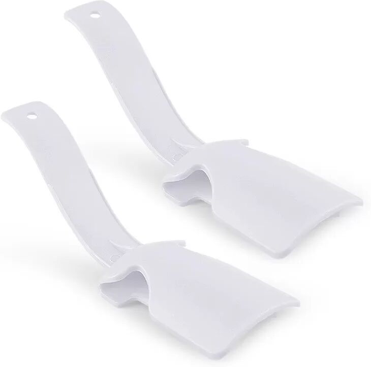 INF Kompatibel mit Schuhanzieher 2er Set, PP Kunststoff, ergonomisch, bequemes Anziehen ohne Bücken Weiß