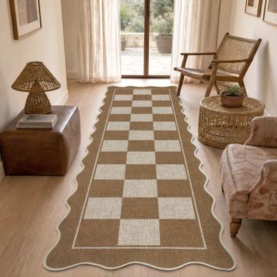 Garvee Modern Geometric Scalloped Easy Jute Area Rug