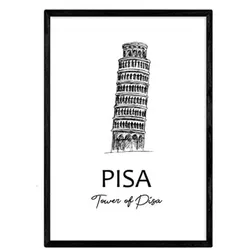 POSTER Städte Denkmäler Pisa Turm A3 Rahmenlos