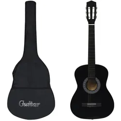 vidaXL Haconon (Konzertgitarre, Hartplastik, Lindenholz, Nylon), Gitarre, Schwarz
