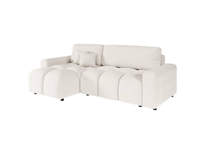 P & B Ecksofa Luki, Weiß, Kunststoff, Füllung: Komfortschaum, Silikon,Komfortschaum, Silikon, seitenverkehrt montierbar, Eckteil, L-Form, 233x142 cm, Made in EU, Made in Europe, FSC 100%, Wohnzimmer, Sofas & Couches, Wohnlandschaften, Ecksofas