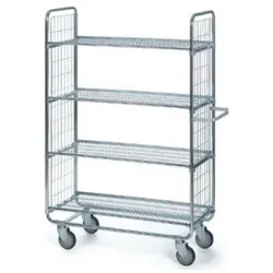 Leiterwagen Serie 100, max. 200 kg 4 Etagen 1180x460x1585 mm verzinktes Profil