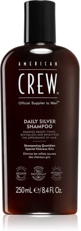 American Crew Daily Silver Shampoo shampoing cheveux blancs et gris 250 ml