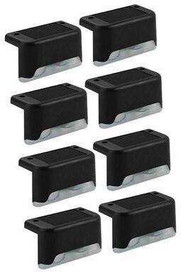 All Categories Goods Outdoor Waterproof LED Deck Lights, MULTIPLE Solar Steps Lamps For Stairs, Fence Lighting, Energy Efficient Garden 8 pcs