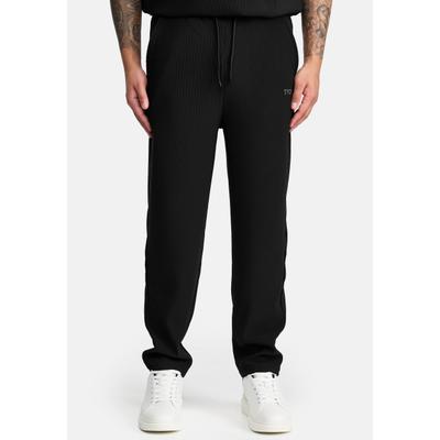 Jogginghose TRUEPRODIGY "Ewan Rippstrucktur Stickerei Eingrifftaschen", Herren, Gr. S, N-Gr, schwarz, Obermaterial: 95% Polyester PES. 5% Elasthan EL., regular fit, Hosen Jogginghose