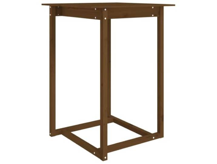 KDACVBMG Bartisch, honigbraun, 80 x 80 x 110 cm, Massivholz, Kiefer Massives Kiefernholz, stabiler Holzrahmen, robuste Oberseite, inklusive Montageanleitung, familienfreundlicher und