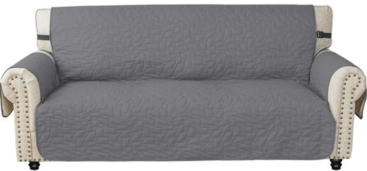 Waterdichte en krasbestendige antislip bankhoes voor 3-zits sofa - Lichtgrijs
