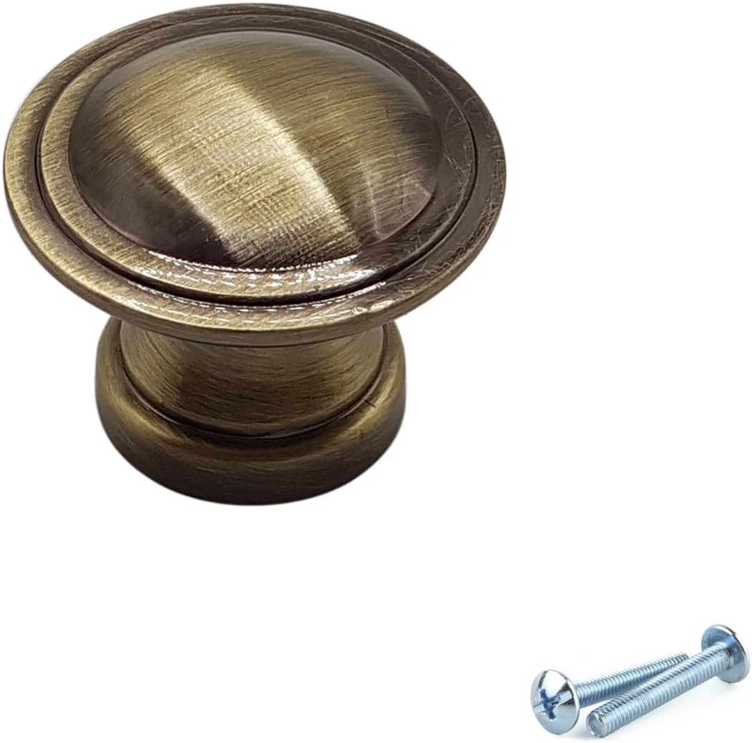 M4TEC VE5 Serie Keukenkast Greep en Ladeknoppen Antique Brass 28mm - Set van 10 stuks