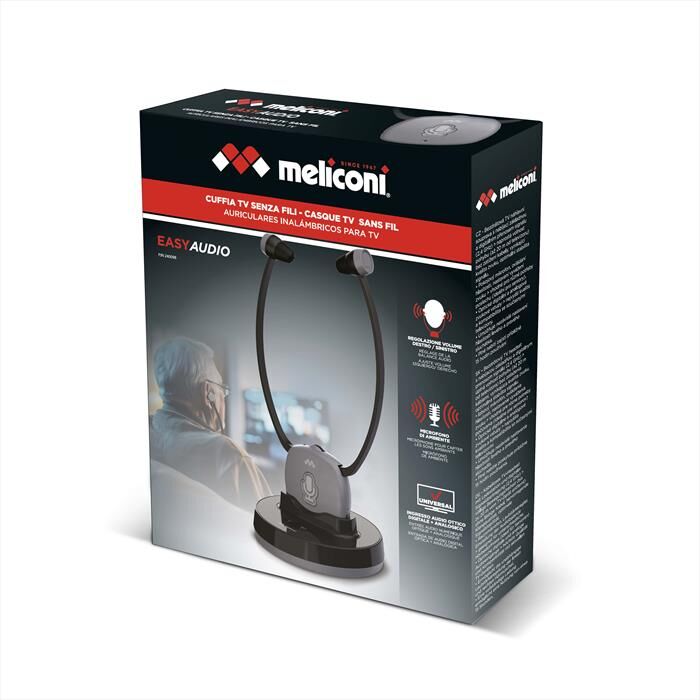 Meliconi Cuffia Tv Easy Audio-nero