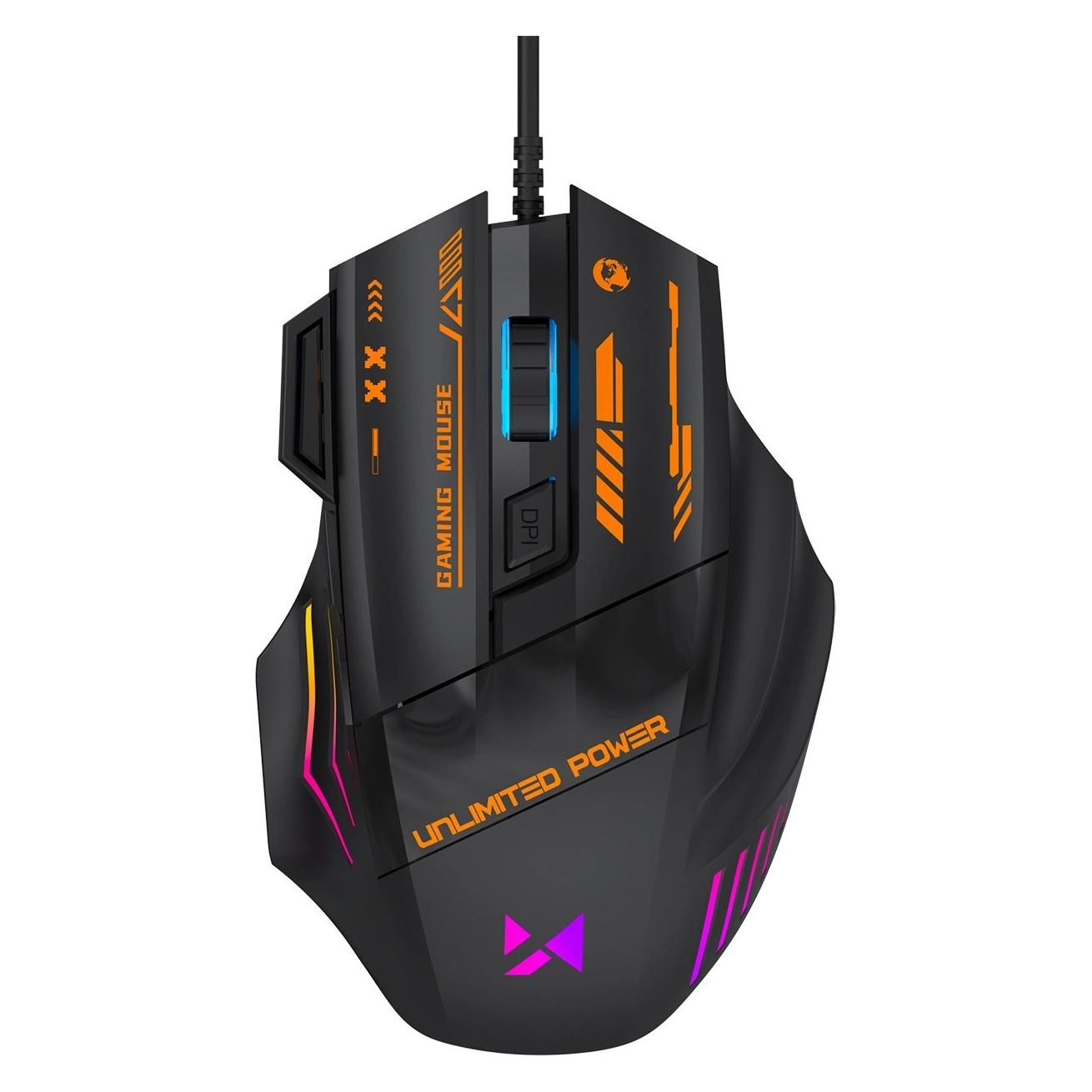 Wozinsky WMGK-1179W - Kabelgebundene optische Gaming-Maus mit 7200 DPI und Hintergrundbeleuchtung - Schwarz (Kabelgebunden) (1409315874)