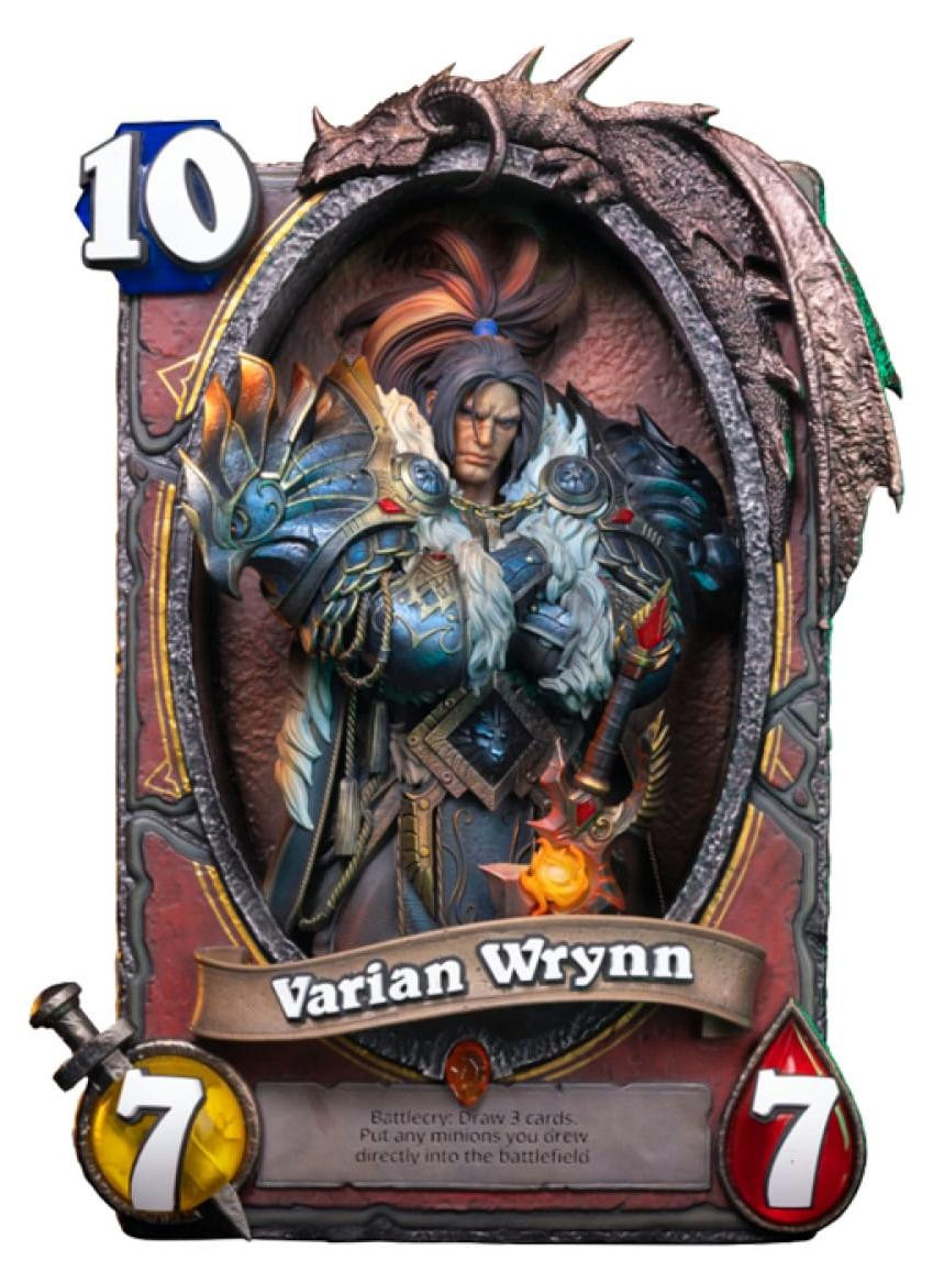 HEX Collectibles Hearthstone 3D kunstframe Varian Wrynn standbeeld, 31 cm