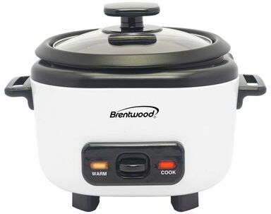 Brentwood 6-Cups Cooked Rice Cooker in White