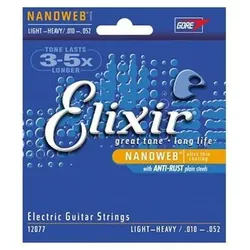 Elixir 12077 Nanoweb Light Heavy 010 -052