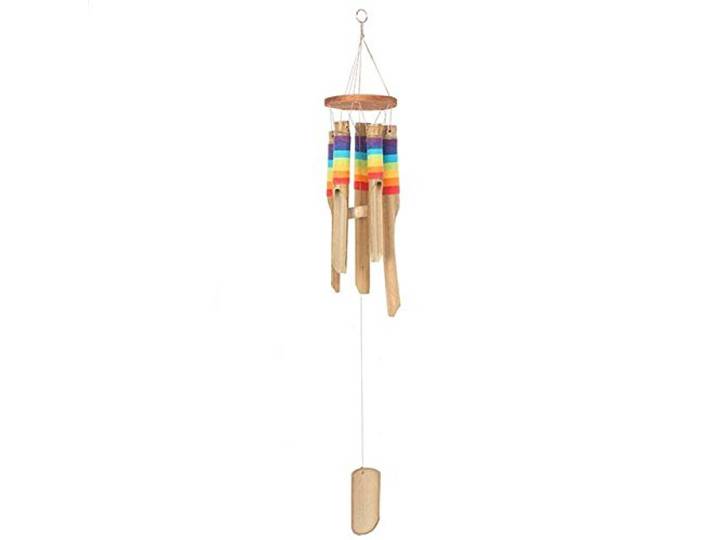 Veelkleurige Bamboe Windchime met draad