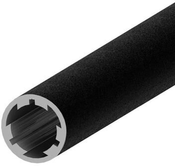 RDI Aluminum ADA Secondary Hand Rail System 1.5 Inch x 80 Inch Aluminum Lineal - Satin Black