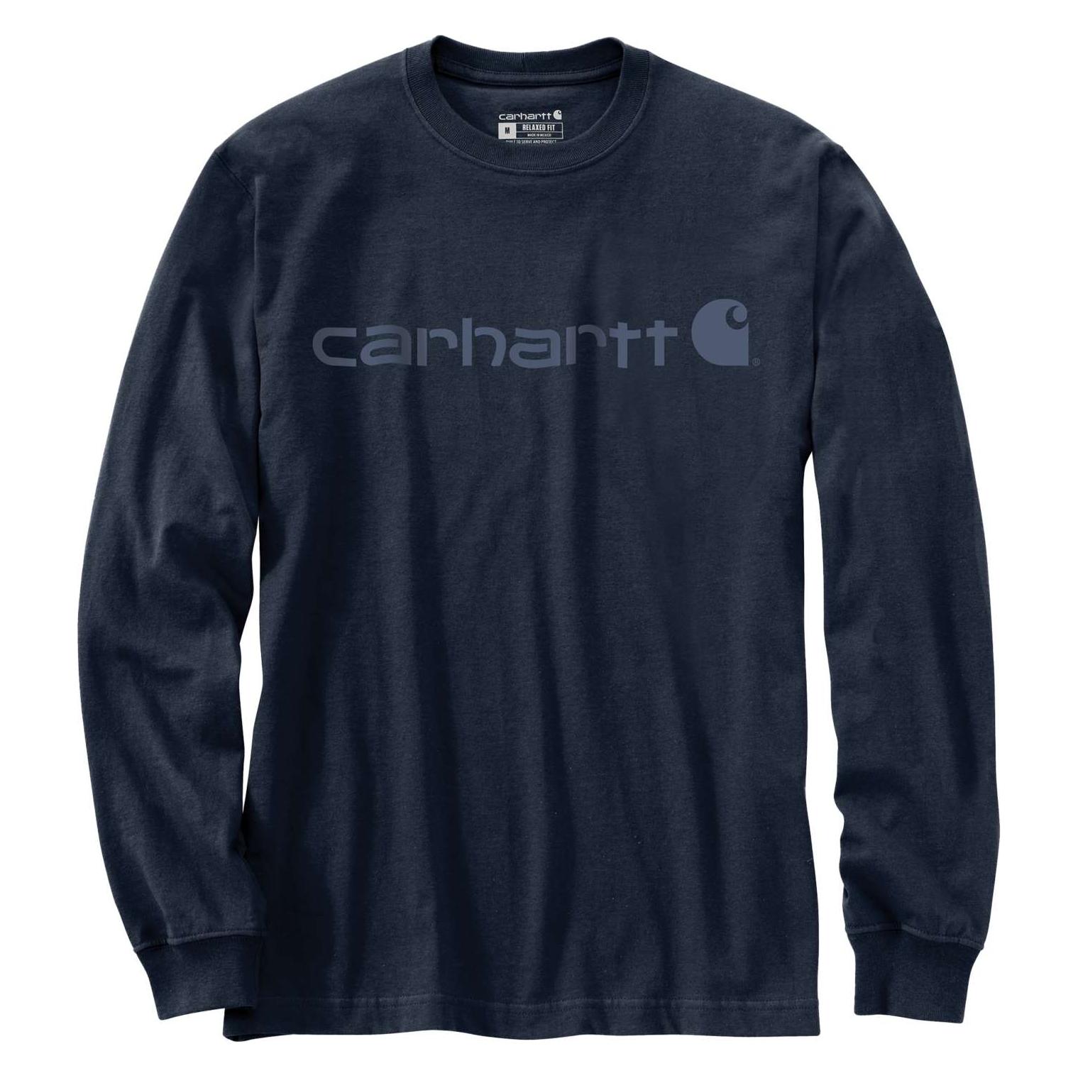 Carhartt Koszulka Dearborn Relaxed LS Logo NAVYDAR (XXL) (67413899)