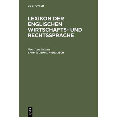 Deutsch-Englisch, Gebundene Ausgabe von Hans-Joerg Salízites, De Gruyter Oldenbourg, 978-3-486-22715-4