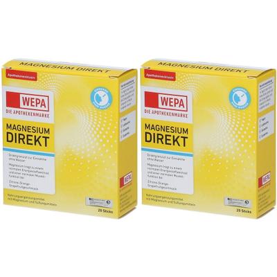 Wepa Magnesium Direkt Sticks 2x 2x20 St Pulver