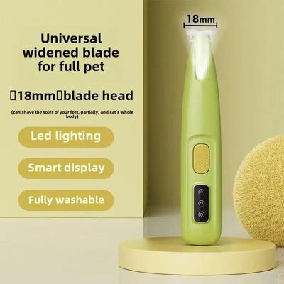 Inspire Select LED Dog Paw Trimmer Waterproof Cordless Pet Grooming Clipper With 18mm Stainless Steel Blade & LED Display recommend Green