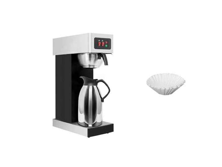 GGM Gastro Filterkaffeemaschine 2,2 L Ideal für die gewerbliche Nutzung, hochwertige Edelstahl-Konstruktion, zeitsparende Reinigung, konstante Brühtemperatur