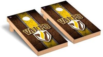 Skip's Garage Valparaiso Valpo Crusaders Vintage Cornhole Board Set