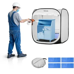 VEVOR tragbares Lackierkabinenzelt (72x72,5x5 cm Arbeitsbereich) Pop-Up-Sprühfarbenzelt für Sprühmalerei, wasserfeste Farbkabine für kleine Modelle Skulpturen Vasen Bilderrahmen Pop-Up-Design