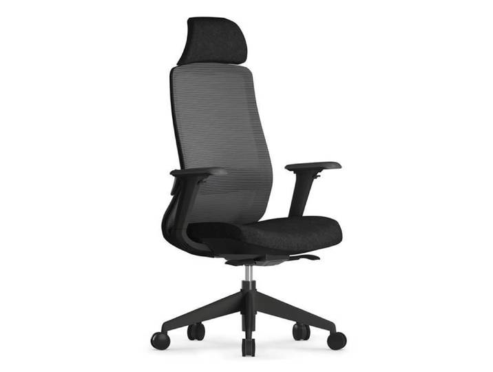 Fauteuil de Bureau Noir avec 9 Réglages Appui-tête Accoudoirs 4D Soutien Lombaire Translation d'assise Basculant synchrone