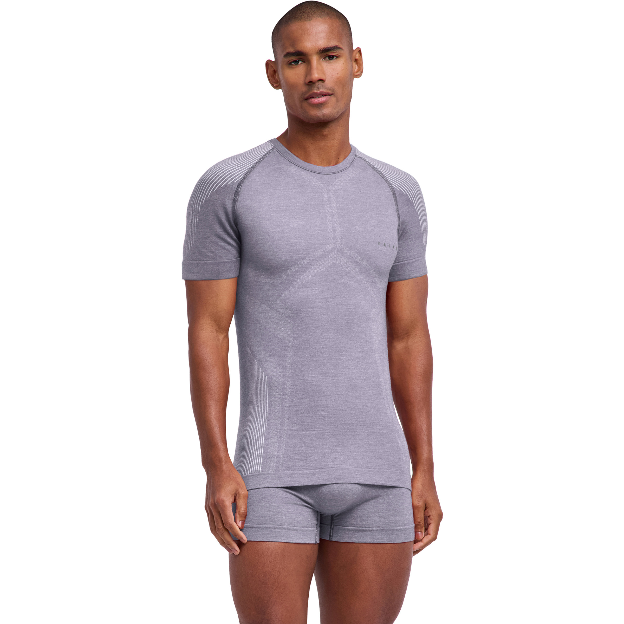 Falke WT Light Herren Kurzarm Unterhemden grey-heather Größe XL Trekking Elastisch