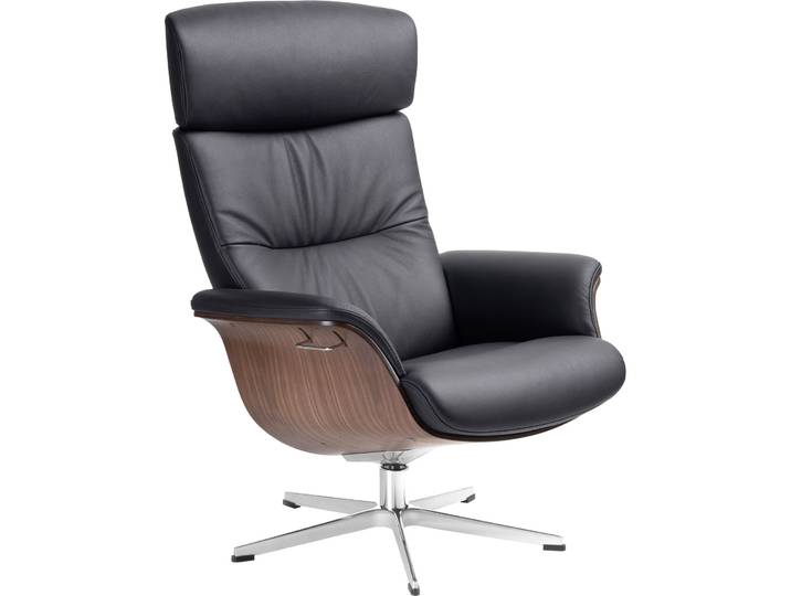 Relaxsessel Bastian Schwarz Echtleder T 85 B 78 H 108 cm