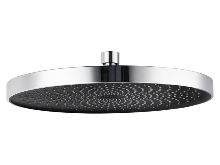 WENKO Pomme de douche Pluie Douche bien-être Softwater Ø 26 chrome noir Salle de bains