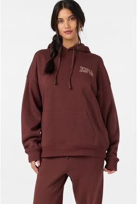 O'Neill s Flora Bouquet Oversized Hoodie in Chocolate, Size Medium