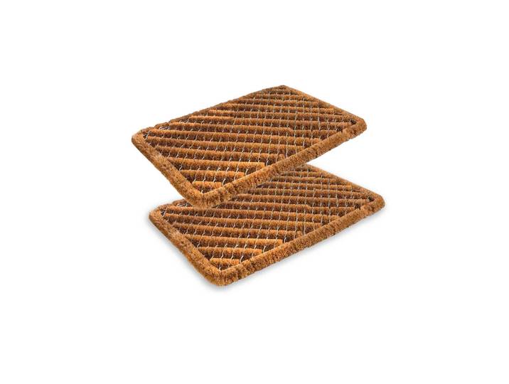 Astra Fussmatte FÜR Innen UND AUßEN Coco Brush Standard 2ER Set, Naturfarben, 40x60 cm, Teppiche und Böden, Schmutzfangmatten, Fußmatten