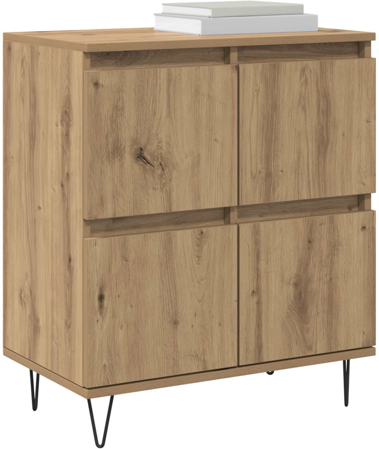 vidaXL Buffets 3 pc Chêne artisanal