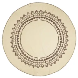 IB Laursen Weihnachtsbaumteppich mit Randstickerei, Ø 120 cm, Braun