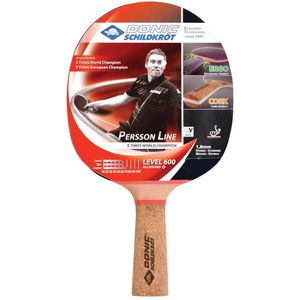 Donic-Schildkröt Tischtennisschläger Persson 600, aus Holz & Kork, rot/schwarz, mit ITTF-Zulassung