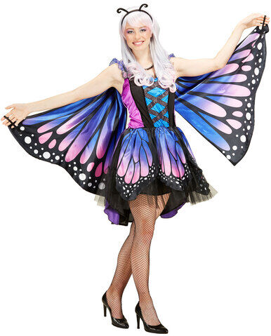 Schmetterling-Kostüm "Fantasia" für Damen, lila/blau
