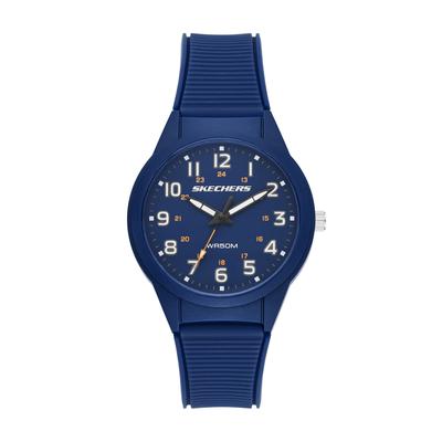 Quarzuhr SKECHERS "Hillview", blau, blau, Armbanduhren, Herren, Quarzuhr, Armbanduhr, Silikonarmband, analog
