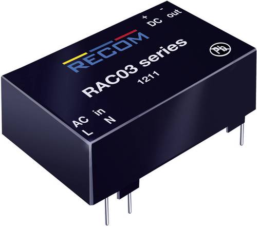 RECOM AC/DC-Printnetzteil RAC03-12SC 12 V/DC 0.25A 3W