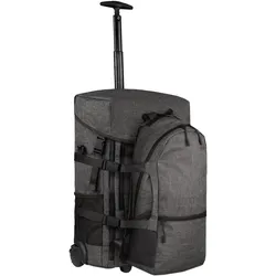 Normani Rucksack mit Trolleyfuktion und kleinem Rucksack, Koffer, Grau