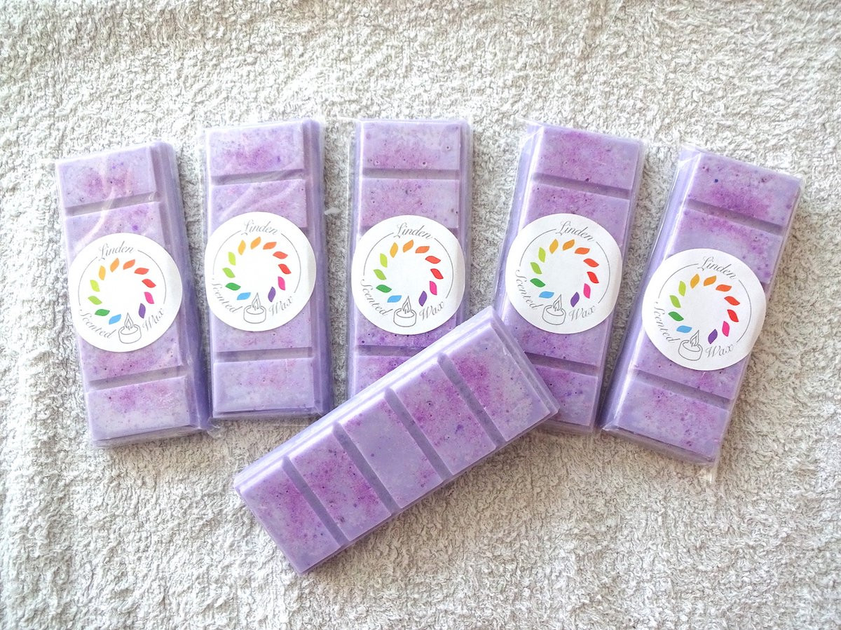 Handgemaakte Waxmelts Purple Rain Linden - 100% Sojawax Huisparfum