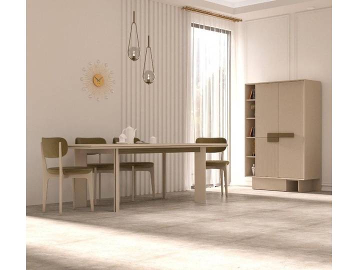 Xlmoebel Esstisch Elegantes Sideboard und Tisch Set für modernes Wohnen (Esstisch-Set, 2-St., Esszimmer-Set), Made in Europa