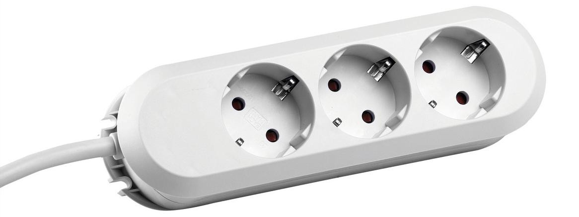 Bachmann SMART stekkerdoos, 3-voudig, wit